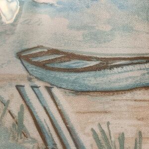 Nautical Beach Blue, Brown & Aqua Shower Curtain